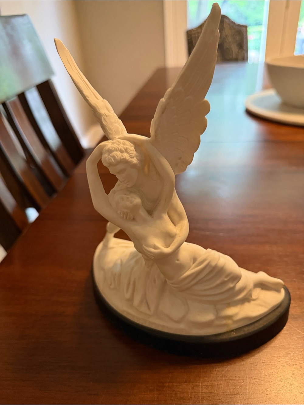 White Angel Embrace Sculpture by